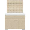 Box spring postel s matrací 90x200 cm textil [3291570] (Barva Krémová)