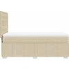 Box spring postel s matrací 90x200 cm textil [3291570] (Barva Krémová)