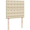 Box spring postel s matrací 90x200 cm textil [3291570] (Barva Krémová)