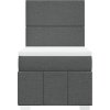 Box spring postel s matrací 90x200 cm textil [3291545] (Barva Tmavě šedá)