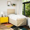 Box spring postel s matrací 90x200 cm textil [3293866] (Barva Tmavě šedá)