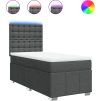 Box spring postel s matrací 90x200 cm textil [3293866] (Barva Tmavě šedá)
