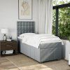Box spring postel s matrací 90x200 cm textil [3293866] (Barva Tmavě šedá)