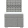 Box spring postel s matrací 90x200 cm textil [3293866] (Barva Tmavě šedá)