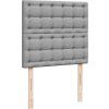 Box spring postel s matrací 90x200 cm textil [3293866] (Barva Tmavě šedá)