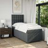 Box spring postel s matrací 90x200 cm textil [3293866] (Barva Tmavě šedá)
