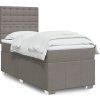 Box spring postel s matrací 90x200 cm textil [3293866] (Barva Tmavě šedá)