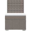 Box spring postel s matrací 90x200 cm textil [3293866] (Barva Tmavě šedá)