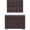 Box spring postel s matrací 90x200 cm textil [3293866] (Barva Tmavě šedá)