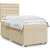 Box spring postel s matrací 90x200 cm textil [3293866] (Barva Tmavě šedá)
