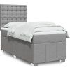 Box spring postel s matrací 90x200 cm textil [3293866] (Barva Tmavě šedá)
