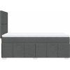 Box spring postel s matrací 90x200 cm textil [3293845] (Barva Tmavě šedá)