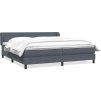 Postel Box Spring s matracemi 180x220 cm samet [3317411] (Barva Černá)