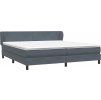 Postel Box Spring s matracemi 180x220 cm samet [3317411] (Barva Černá)