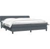 Postel Box Spring s matracemi 180x220 cm samet [3317411] (Barva Černá)