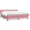 Postel Box Spring s matracemi 180x220 cm samet [3317411] (Barva Černá)