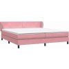 Postel Box Spring s matracemi 180x220 cm samet [3317411] (Barva Černá)