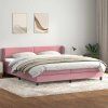 Postel Box Spring s matracemi 180x220 cm samet [3317411] (Barva Černá)