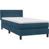 Box spring postel s matrací 90x220 cm samet [3318313] (Barva Tmavě moddrá)