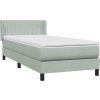 Box spring postel s matrací 90x220 cm samet [3318313] (Barva Tmavě moddrá)