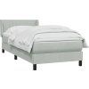 Box spring postel s matrací 90x220 cm samet [3318313] (Barva Tmavě moddrá)
