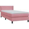 Box spring postel s matrací 90x220 cm samet [3318313] (Barva Tmavě moddrá)