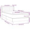 Box spring postel s matrací 90x220 cm samet [3318313] (Barva Tmavě moddrá)