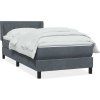 Box spring postel s matrací 90x220 cm samet [3318313] (Barva Tmavě moddrá)