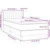 Box spring postel s matrací 90x220 cm samet [3318313] (Barva Tmavě moddrá)