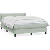 Box spring postel s matrací 140x220 cm samet [3318322] (Barva Tmavě šedá)