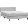 Box spring postel s matrací 140x220 cm samet [3318322] (Barva Tmavě šedá)