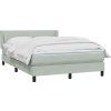 Box spring postel s matrací 140x220 cm samet [3318322] (Barva Tmavě šedá)