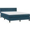 Box spring postel s matrací 140x220 cm samet [3318322] (Barva Tmavě šedá)