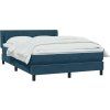 Box spring postel s matrací 140x220 cm samet [3318322] (Barva Tmavě šedá)