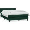 Box spring postel s matrací 140x220 cm samet [3318322] (Barva Tmavě šedá)