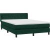 Box spring postel s matrací 140x220 cm samet [3318322] (Barva Tmavě šedá)