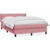 Box spring postel s matrací 140x220 cm samet [3318322] (Barva Tmavě šedá)