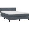 Box spring postel s matrací 140x220 cm samet [3318322] (Barva Tmavě šedá)