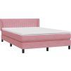 Box spring postel s matrací 140x220 cm samet [3318322] (Barva Tmavě šedá)