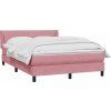 Box spring postel s matrací 140x220 cm samet [3318322] (Barva Tmavě šedá)