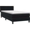 Box spring postel s matrací 90x220 cm samet [3317974] (Barva Tmavě šedá)