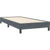 Box spring postel s matrací 90x220 cm samet [3317974] (Barva Tmavě šedá)