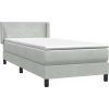 Box spring postel s matrací 90x220 cm samet [3317974] (Barva Tmavě šedá)