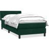 Box spring postel s matrací 90x220 cm samet [3317974] (Barva Tmavě šedá)