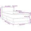 Box spring postel s matrací 90x220 cm samet [3317974] (Barva Tmavě šedá)