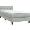 Box spring postel s matrací a LED 90x210 cm samet [3317155] (Barva Tmavě moddrá)