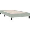 Box spring postel s matrací a LED 90x210 cm samet [3317155] (Barva Tmavě moddrá)