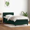 Box spring postel s matrací a LED 90x210 cm samet [3317155] (Barva Tmavě moddrá)