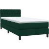 Box spring postel s matrací a LED 90x210 cm samet [3317155] (Barva Tmavě moddrá)