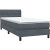 Box spring postel s matrací a LED 90x210 cm samet [3317155] (Barva Tmavě moddrá)